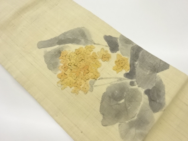 手織り紬手描き紫陽花模様名古屋帯 | 宗 sou::お茶道具・着物のお店